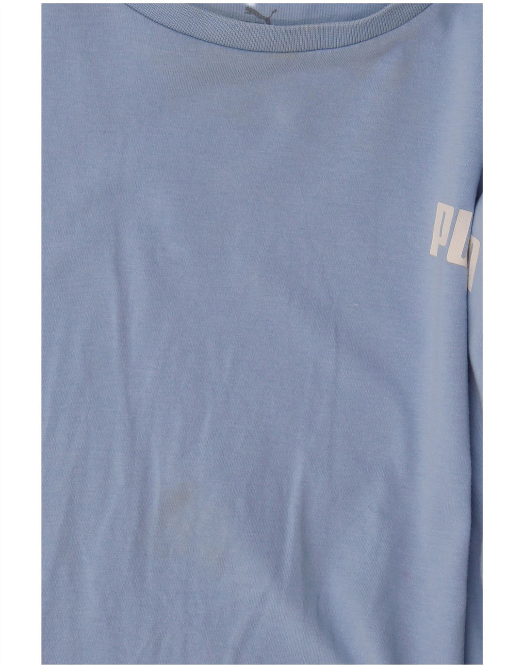Puma Womens Crop T-Shirt Top UK 16 Large Blue