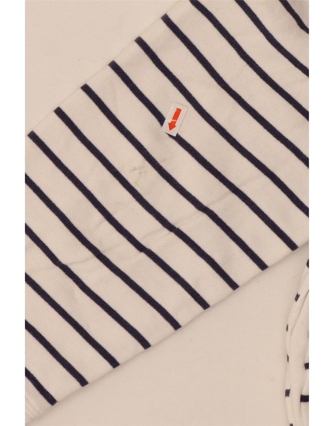 CREW CLOTHING Dame sweatshirt med lynlås-hals DK 14 Stor hvid stribet