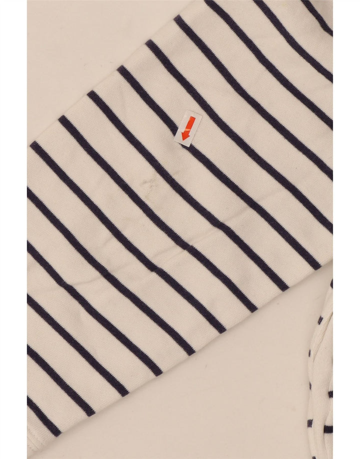 CREW CLOTHING Dame sweatshirt med lynlås-hals DK 14 Stor hvid stribet