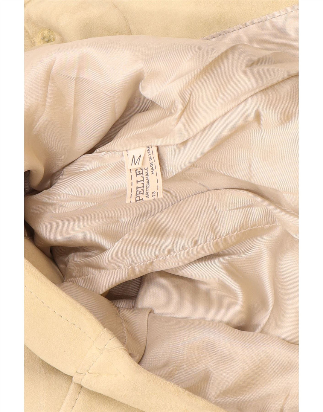 Vintage dame ruskindsjakke UK 12 Medium Beige Læder