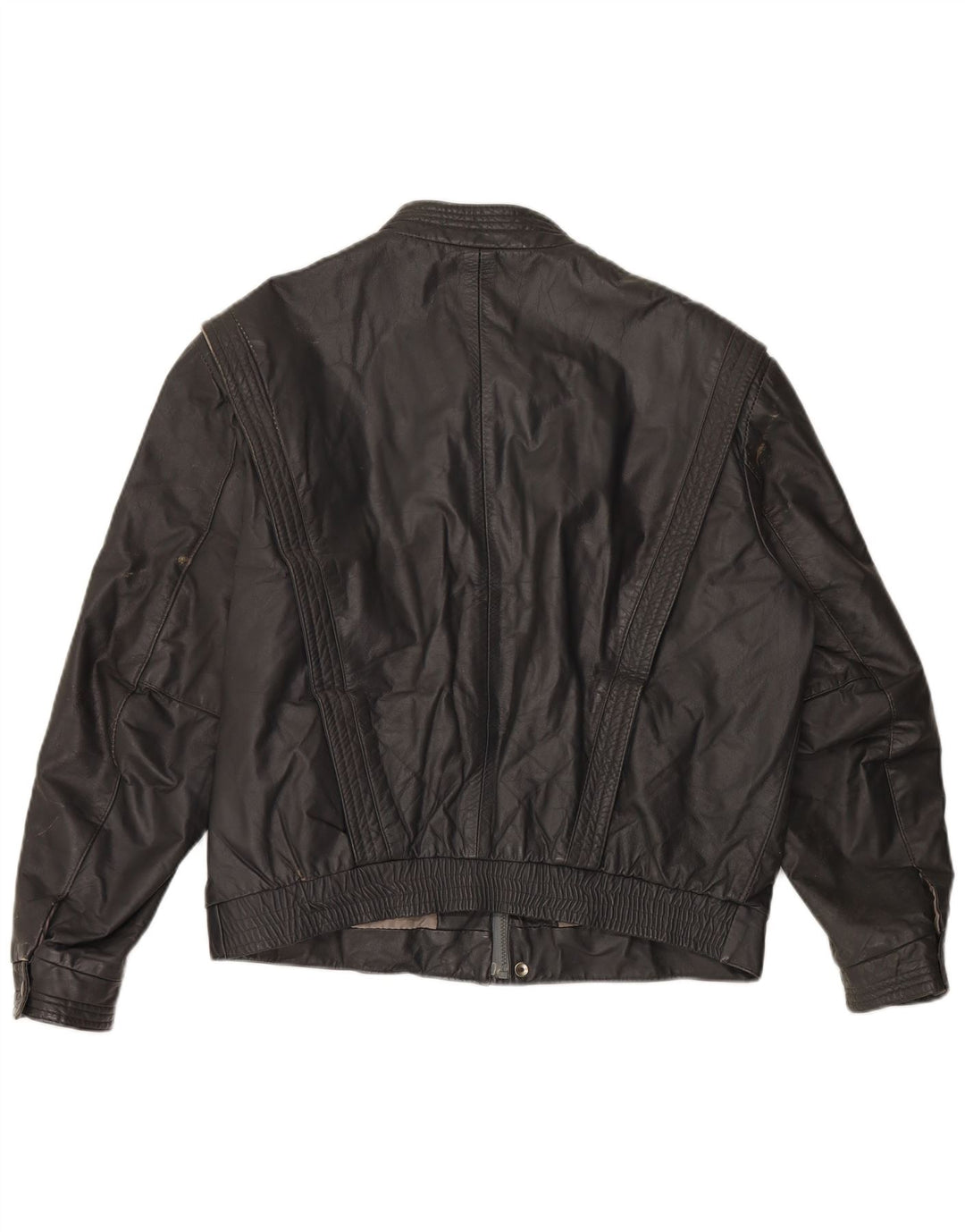 VINTAGE Læderjakke til mænd UK 40 Stort gråt læder