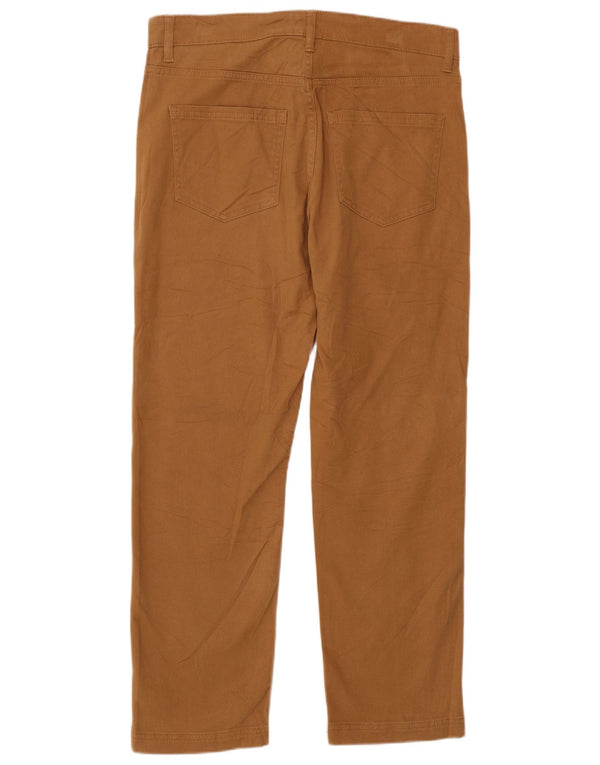 White Stuff Womens High Waist Cropped Trousers UK 12 Medium W32 L26 Brown