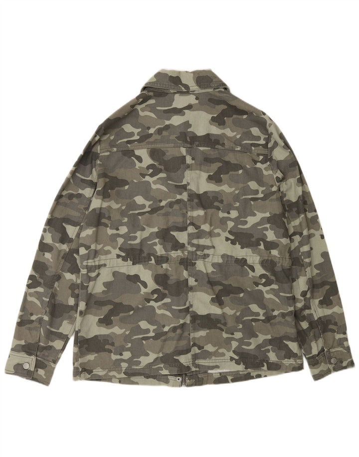 M&Co Dame Military Jacket UK 12 Mellemgrøn Camouflage Bomuld