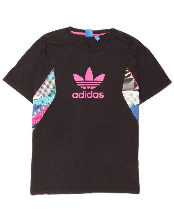 Adidas Mens Graphic T-Shirt Top Large Black Cotton