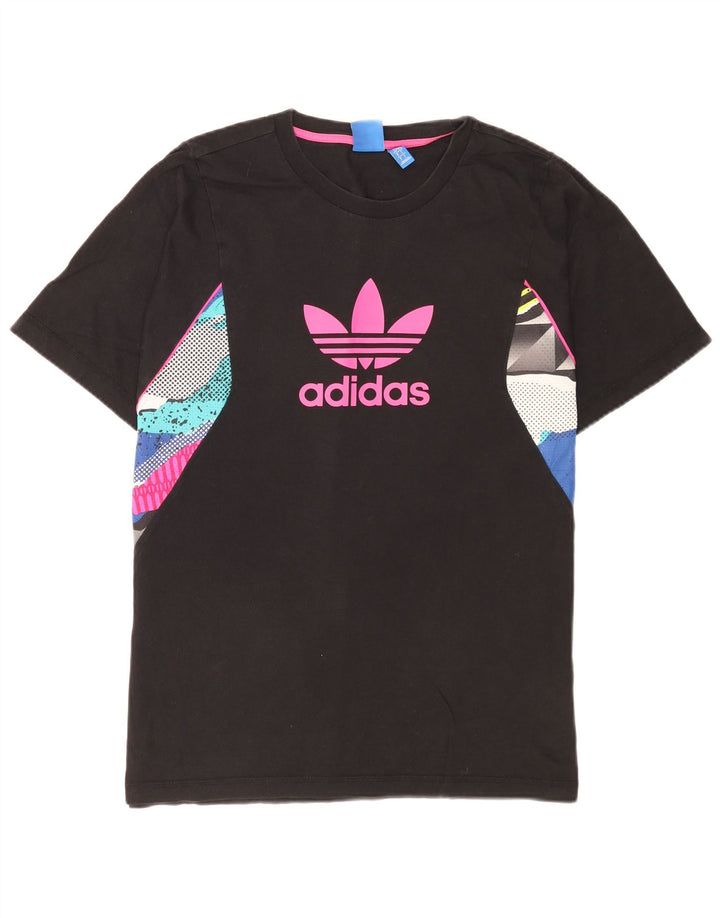 Adidas Grafisk T-shirt top til mænd, stor sort bomuld