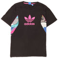 Adidas Grafisk T-shirt top til mænd, stor sort bomuld