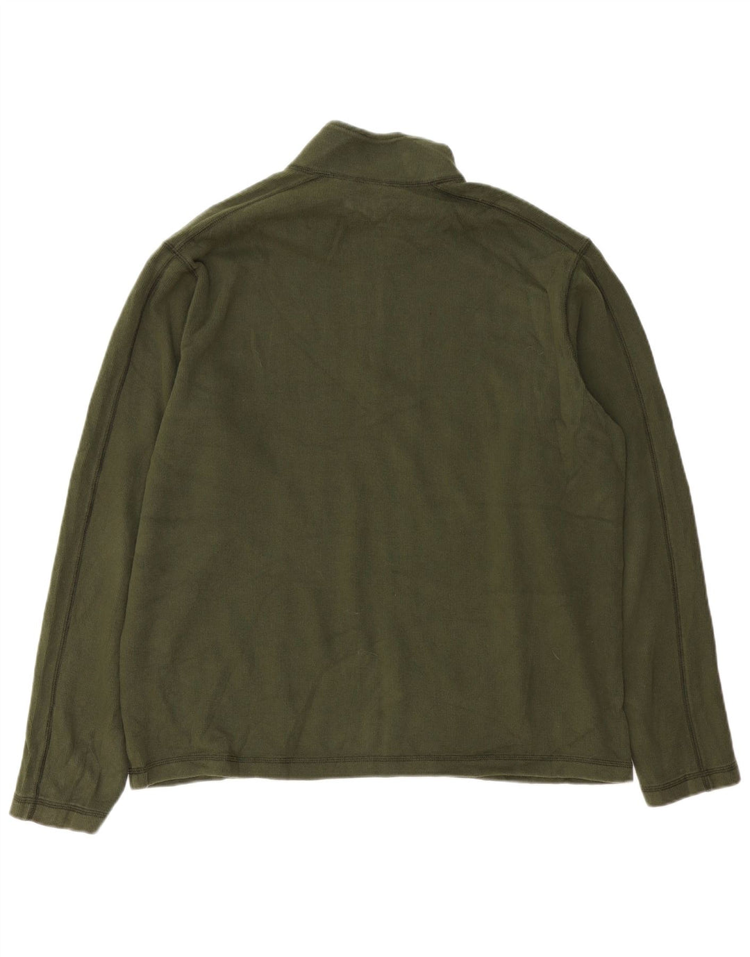 Eddie Bauer Herre Zip Neck Sweatshirt Jumper Stor Grøn Bomuld