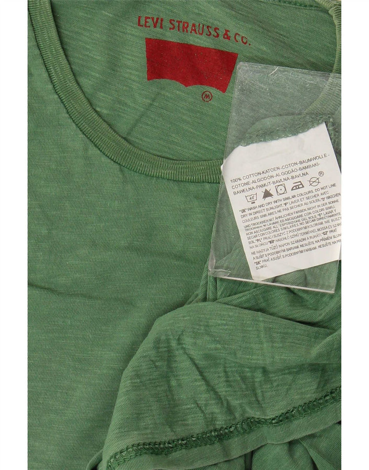Levi's Herre T-shirt Top Medium Grøn Flecked Bomuld