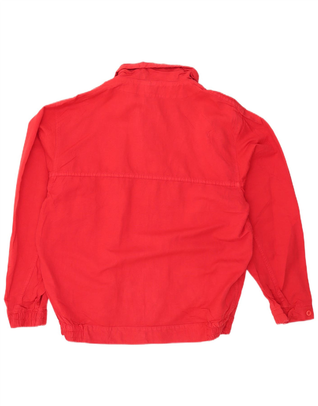 Vintage Bomber Jacket UK 40 Stor Rød Bomuld