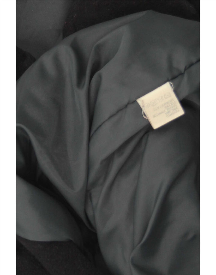 Vintage Herre Hooded Duffel Coat IT 50 Large Navy Blue Wool