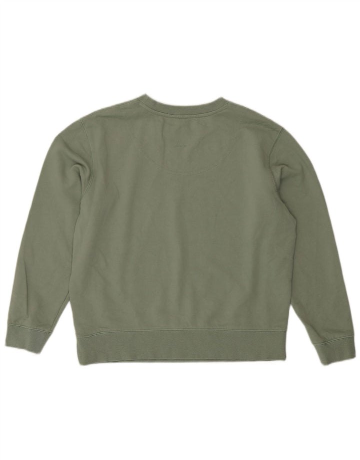 Joules Dame Oversized Sweatshirt Jumper UK 10 Lille grøn bomuld