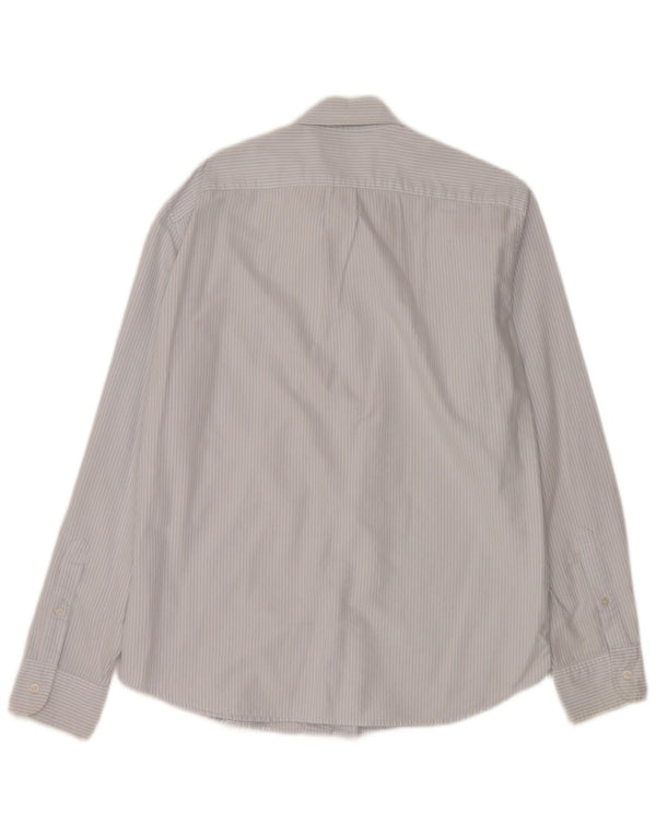 J. Crew Herre Oxford Slim Shirt Large Blue Pinstripe Cotton