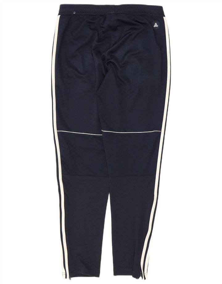 ADIDAS Mens Tracksuit Trousers Medium  Navy Blue Polyester