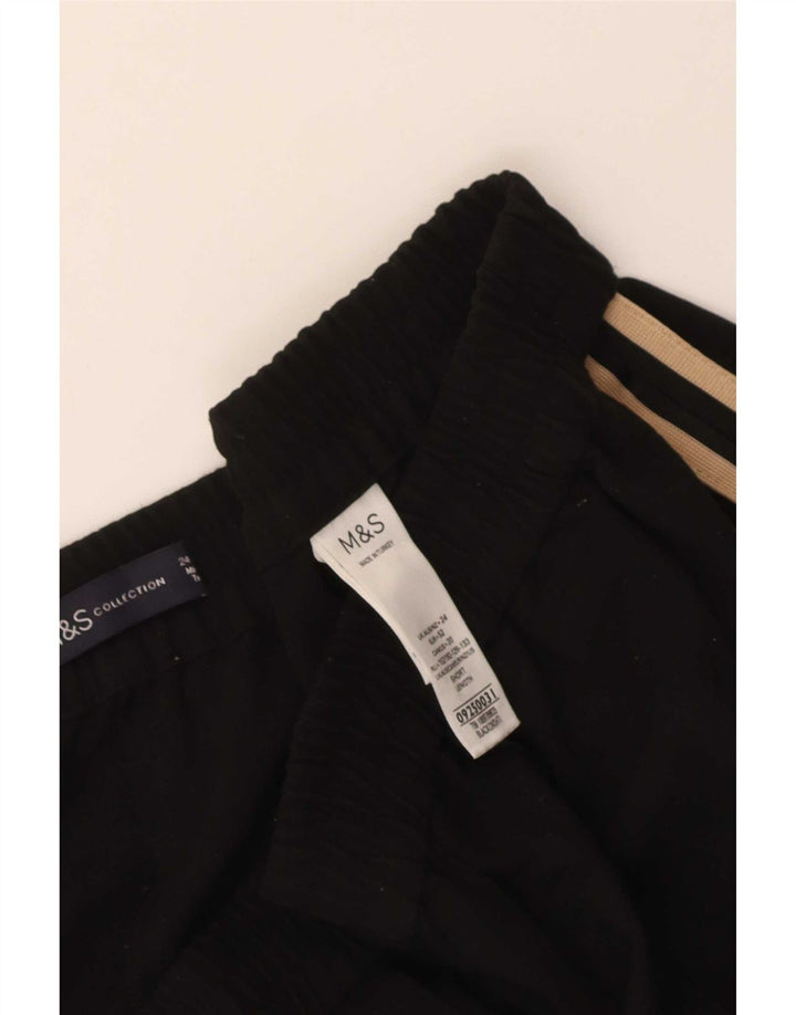 Marks & Spencer Womens Crop træningsdragt Bukser UK 24 4XL Sort Polyester
