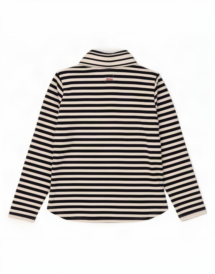 Joules Sweatshirt med lynlås til kvinder DK 12 Medium hvid stribet bomuld