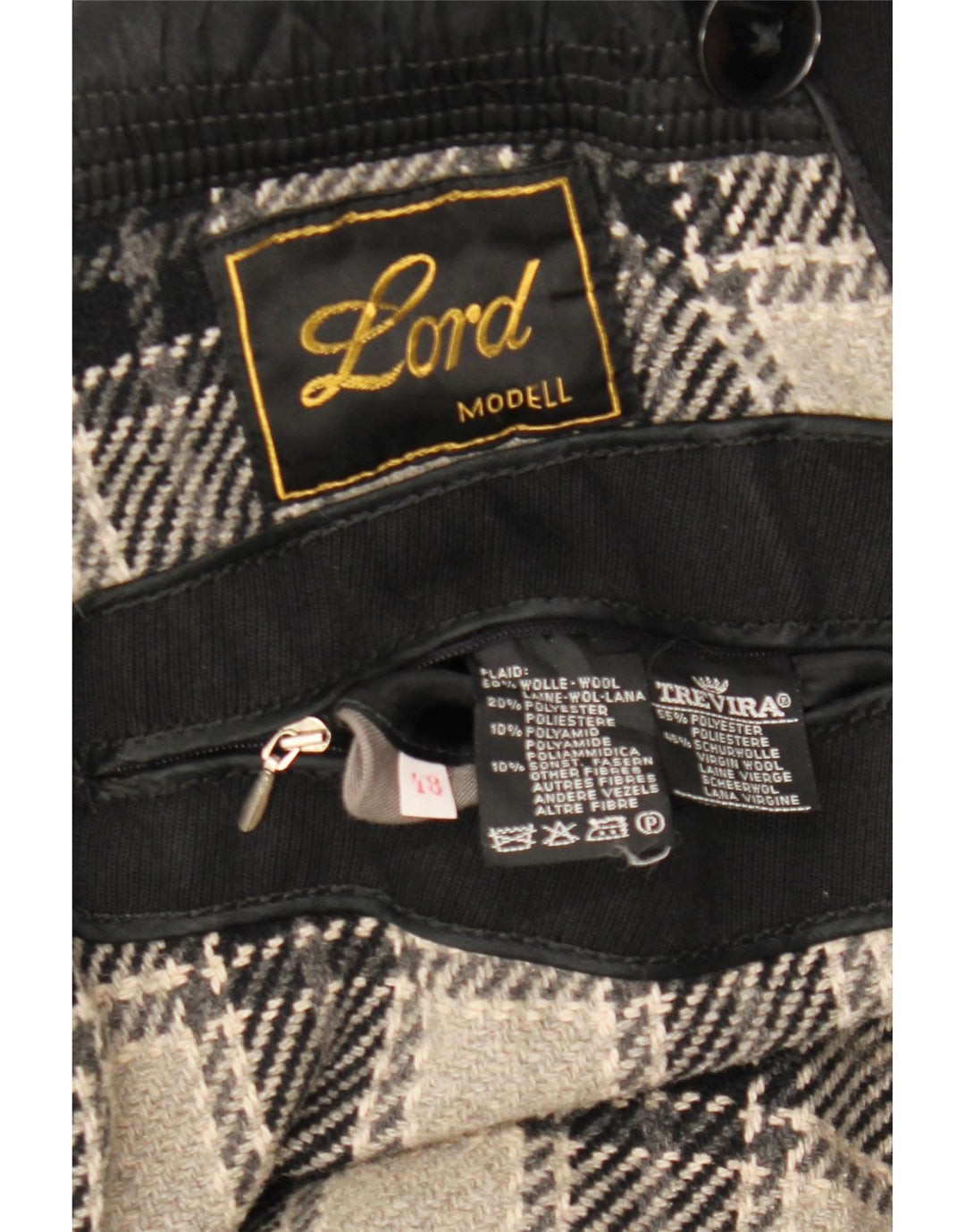 LORD Trench Coat til mænd IT 48 Medium Sort Uld