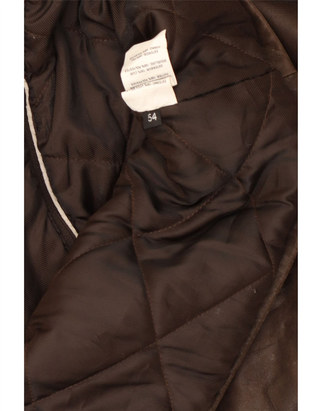 VINTAGE Mens Leather Coat IT 54 2XL Brown Leather Vintage Vintage and Second-Hand Vintage from Messina Hembry 