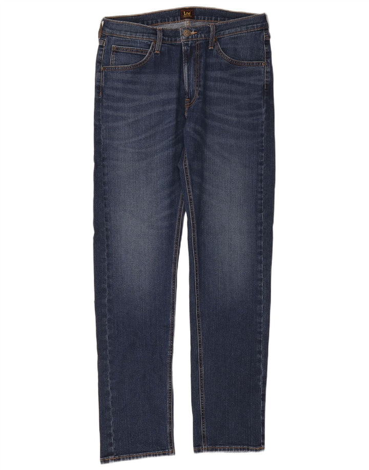 Lee Mens Daren Zip Fly Slim Jeans W33 L34 Blå Bomuld