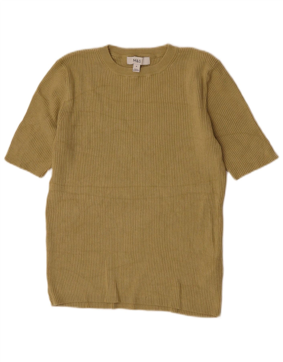 Marks & Spencer T-shirt top til kvinder UK 12 Medium Beige Viscose