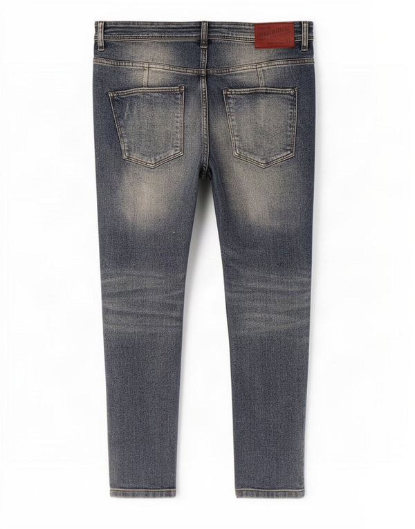 Zara Mens Distressed Skinny Jeans EU 42 Large W32 L28 Blue Cotton