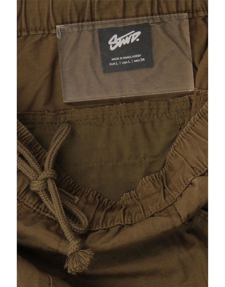STWD Herre Cargo Shorts Large W34 Khaki