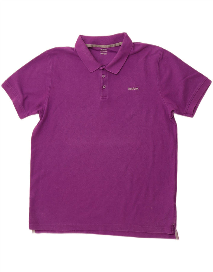 REEBOK herre poloshirt XL lilla bomuld