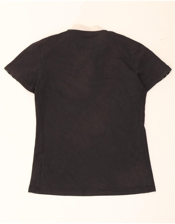 Adidas Aeroready T-Shirt Top UK 8/10 Small Black Colourblock Bomuld