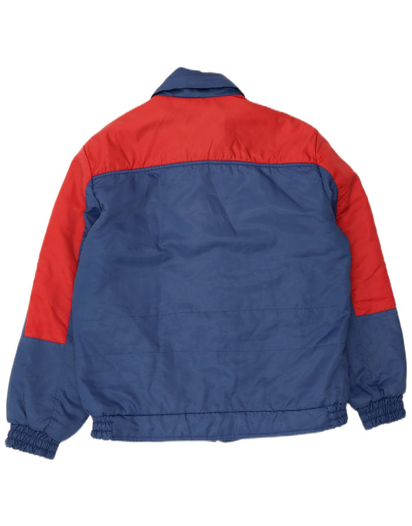 Vintage polstret herrejakke IT 52 XL Blå Colourblock Polyester