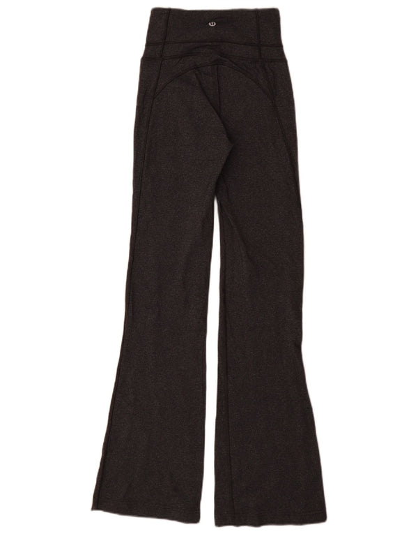 Lululemon Womens High Waist Flare Tracksuit Trousers UK 4 XS Grey