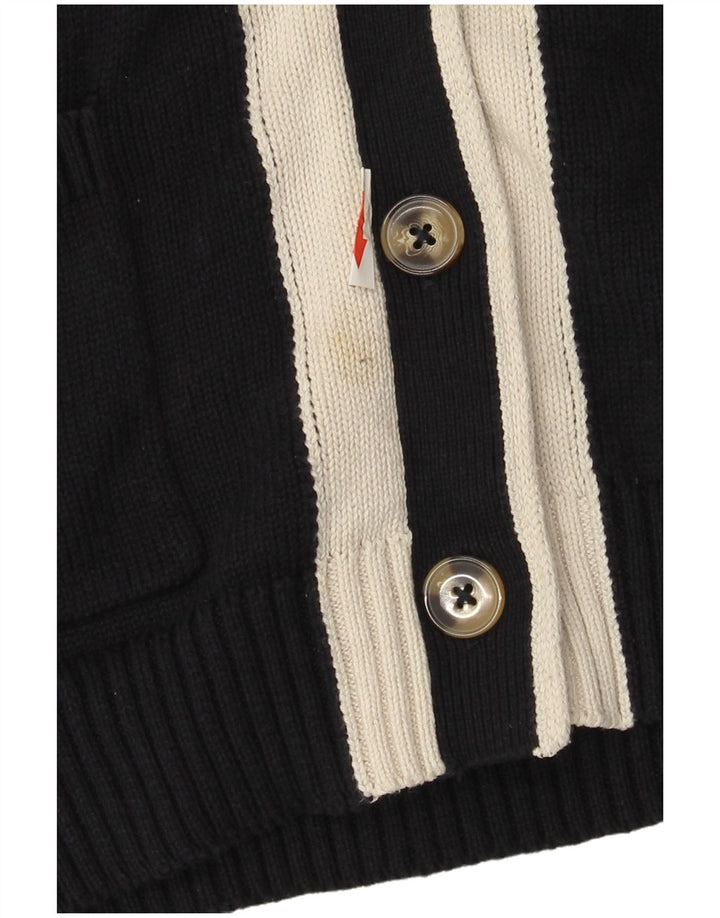 Marks & Spencer Dame Cardigan Sweater UK 14 Medium Navy Blue Colourblock