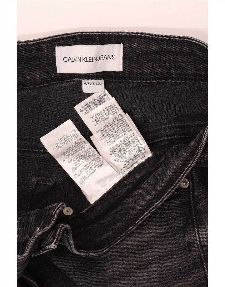 Calvin Klein Herre Slim Jeans W32 L32 Grå Bomuld
