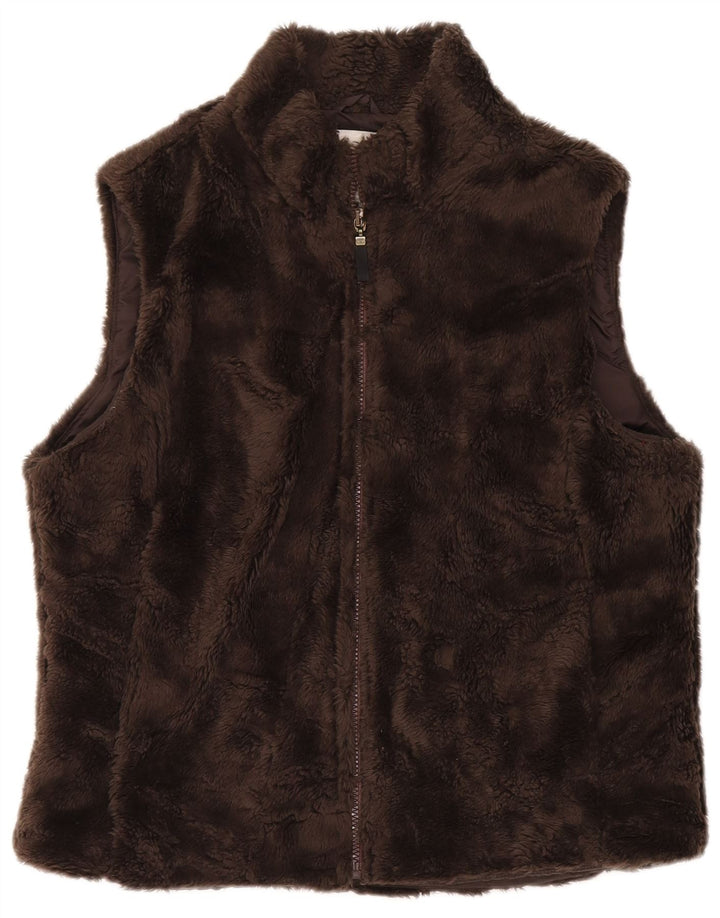 Tom Tailor Dame Sherpa Gilet UK 18 XL Brun polyakryl
