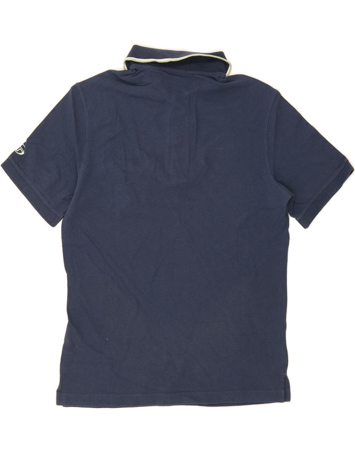 SERGIO TACCHINI Mens Polo Shirt IT 48 Medium Navy Blue Cotton Vintage Sergio Tacchini and Second-Hand Sergio Tacchini from Messina Hembry 