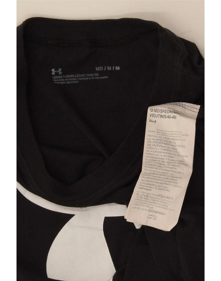 Under Armour Dame Grafisk Vest Top UK 12 Medium Sort Bomuld
