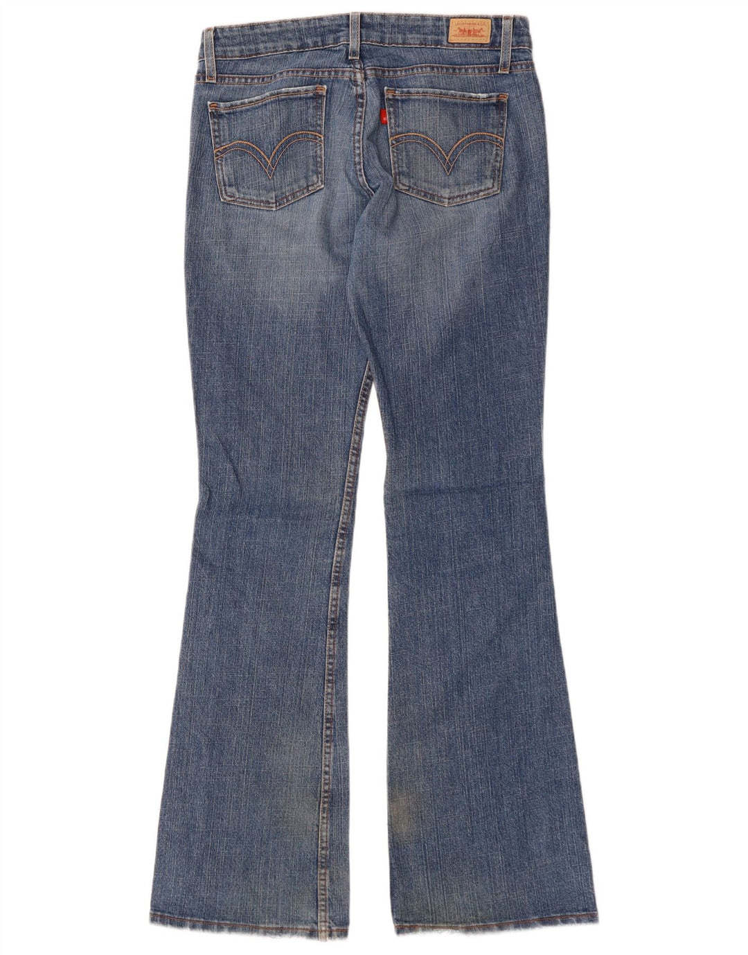 LEVI'S Dame 518 Super Low Bootcut Jeans US 7 Medium W30 L34 Blå Bomuld