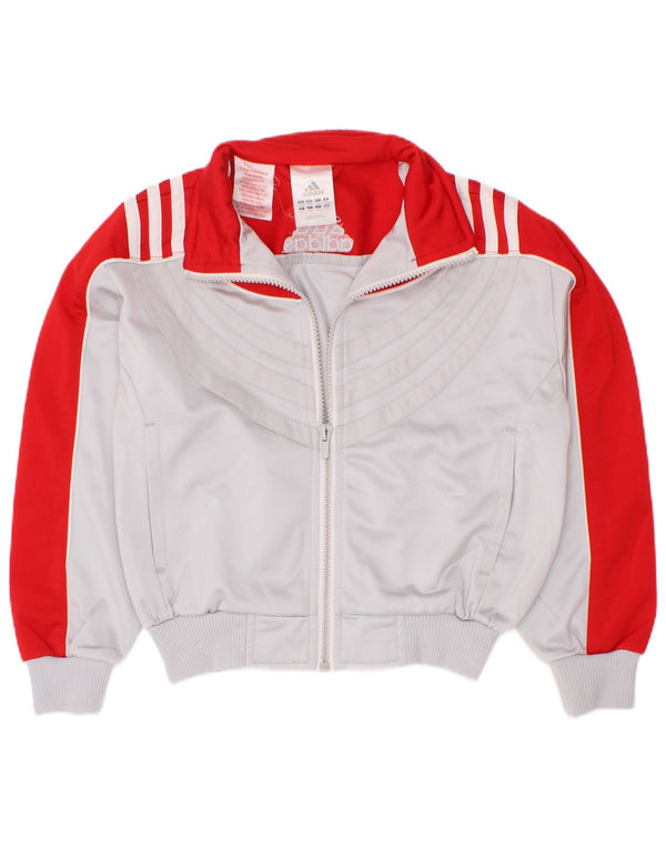 Adidas drenge grafisk træningsdragt topjakke 5-6 år Grå Colourblock