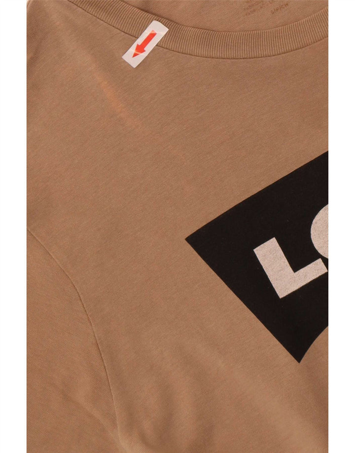 Levi's Herre grafisk T-shirt top lille brun bomuld