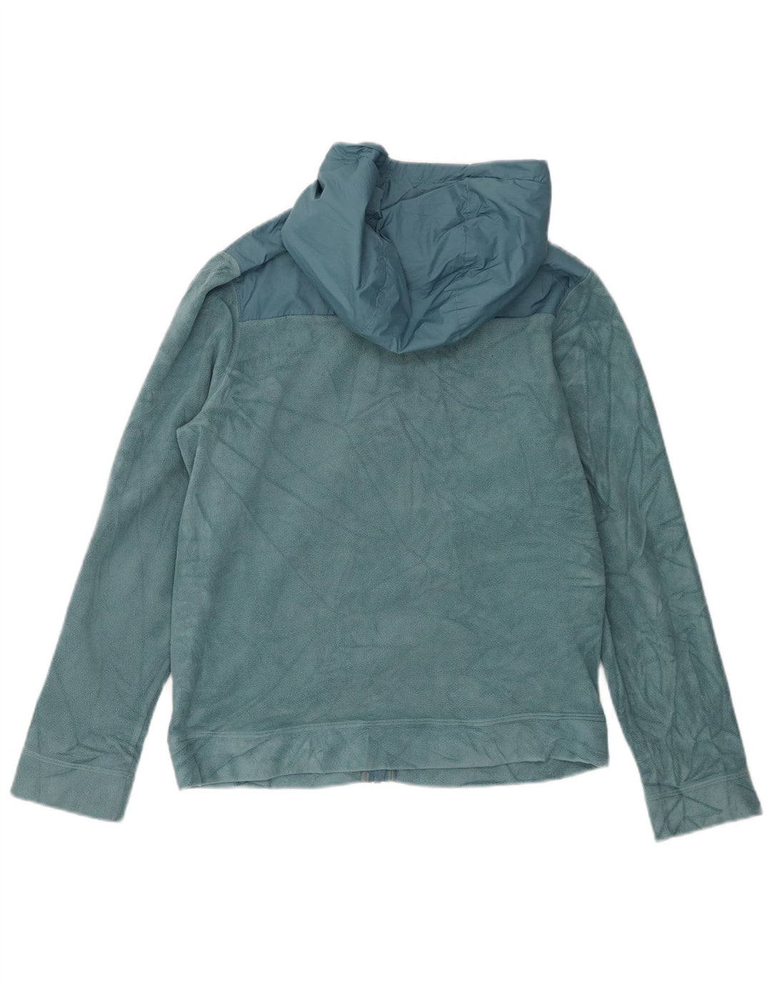 NIKE Fleecejakke med hætte til kvinder UK 18 XL Blå polyester