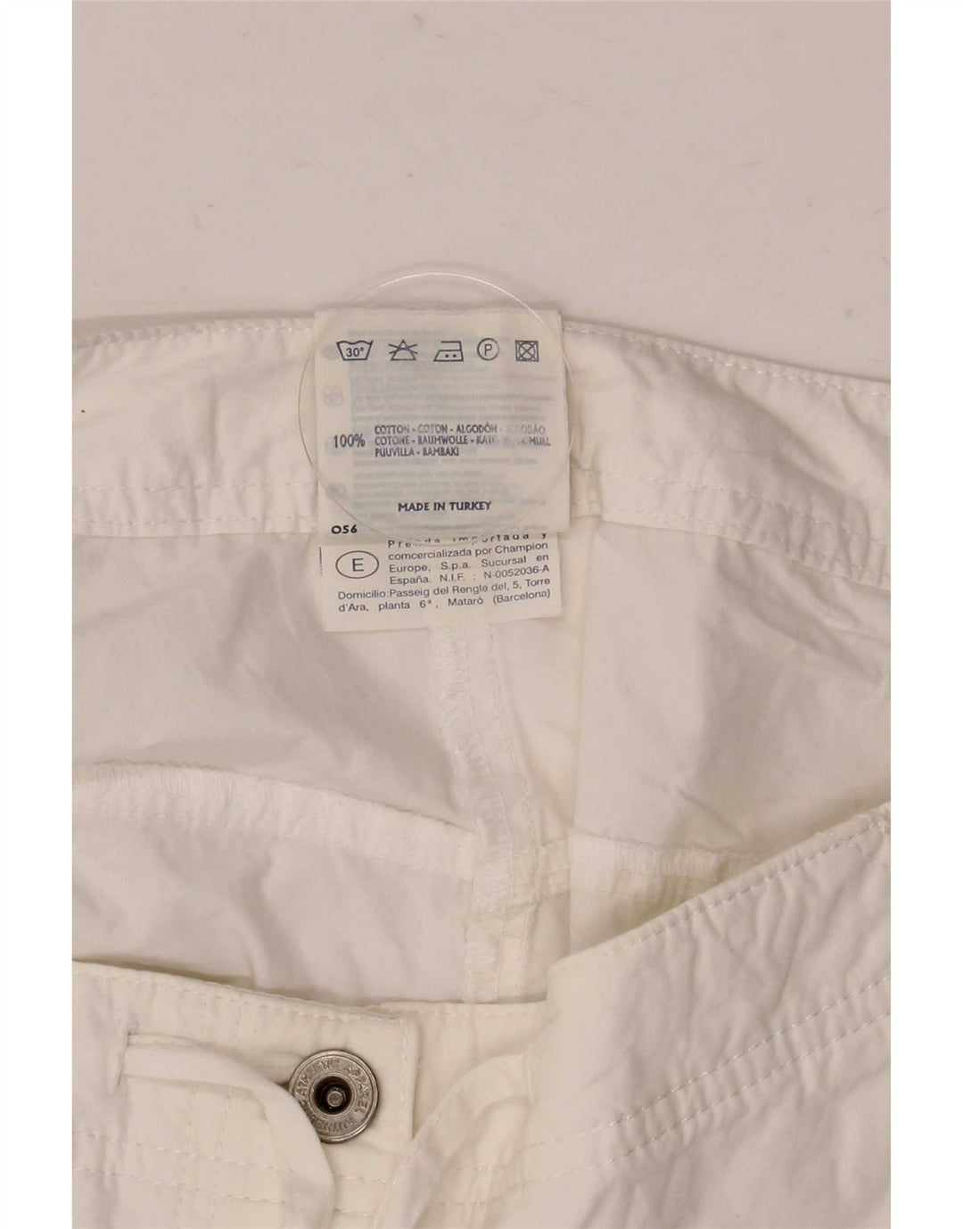 Champion Kvinder Casual Shorts Large W32 Hvid Bomuld