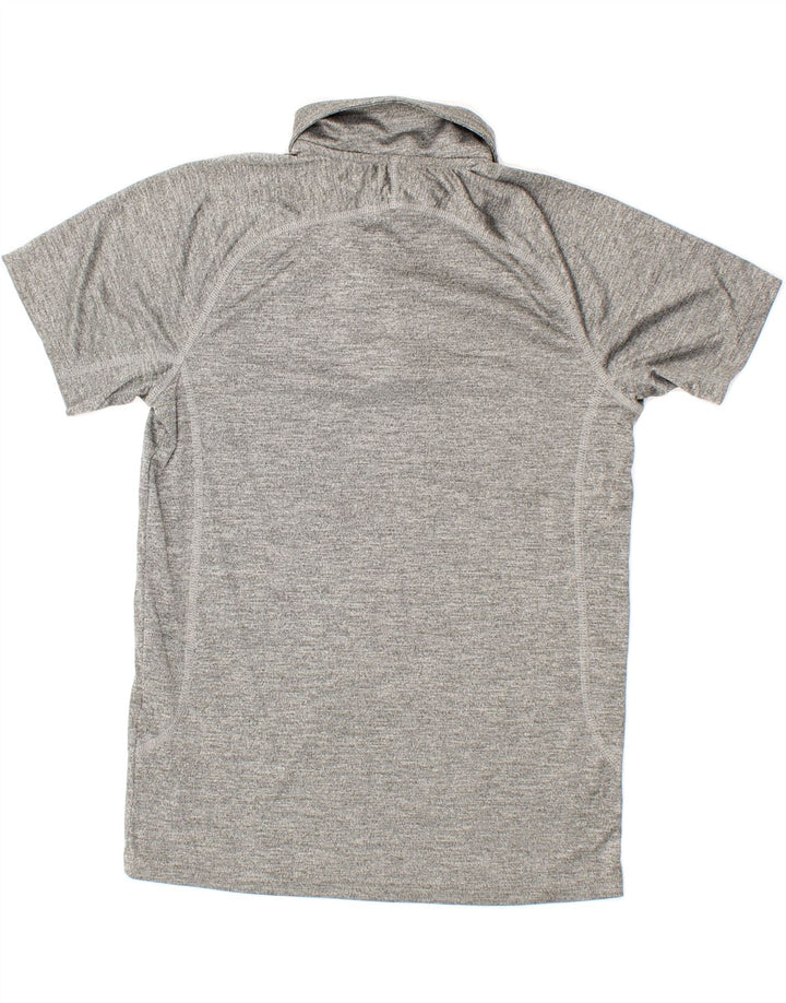 REEBOK Boys Polo Shirt 10-11 Years Grey Flecked Polyester Vintage Reebok and Second-Hand Reebok from Messina Hembry 