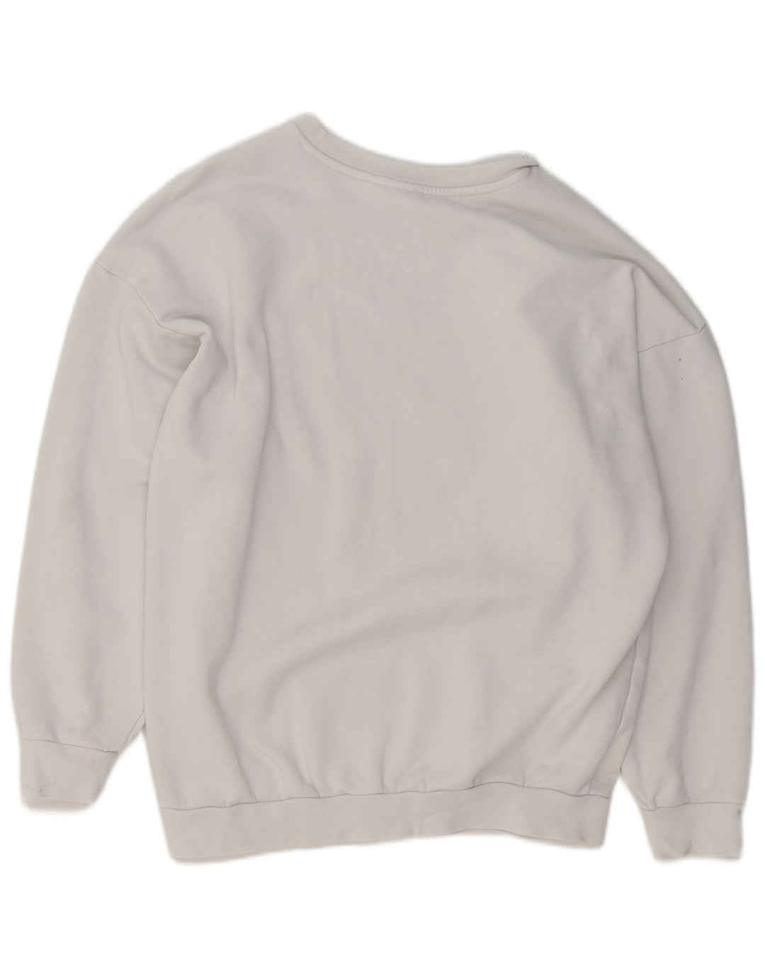 Adidas Dame Oversized Sweatshirt Jumper UK 14 Medium White Bomuld