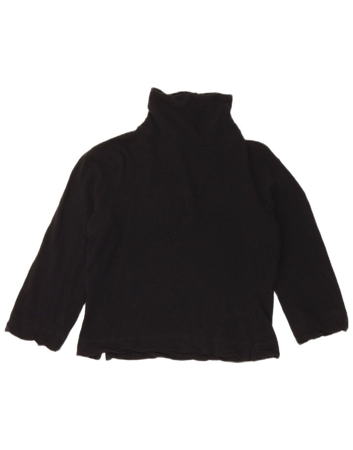 PINKO Dame Crop 3/4-ærmet Turtle Neck sweater UK 14 Medium Black