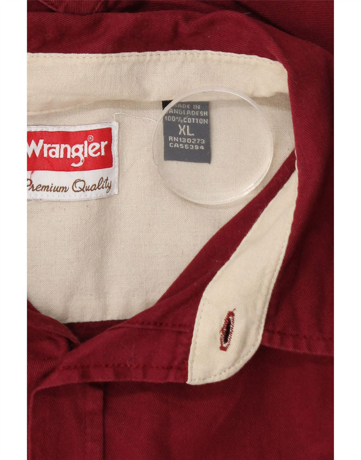 Wrangler herreskjorte XL Bourgogne bomuld