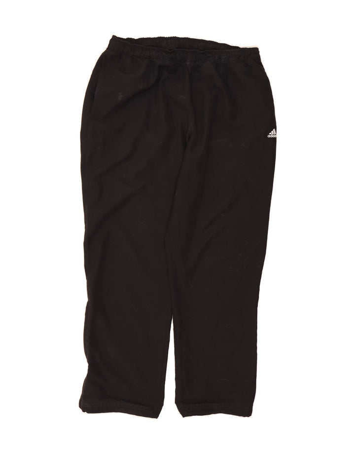 ADIDAS Boys Climalite Tracksuit Trousers 15-16 Years XL Black Polyester Vintage Adidas and Second-Hand Adidas from Messina Hembry 