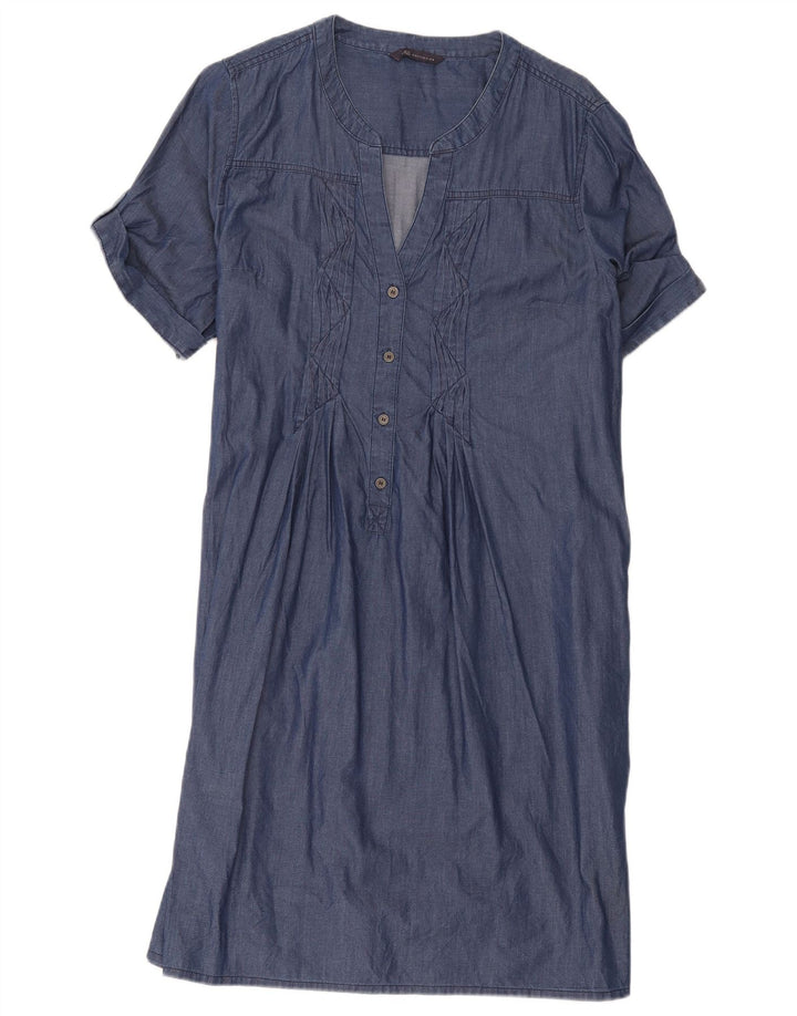 Marks & Spencer Dame Pullover Shirt Dress UK 16 Large Blue Cotton