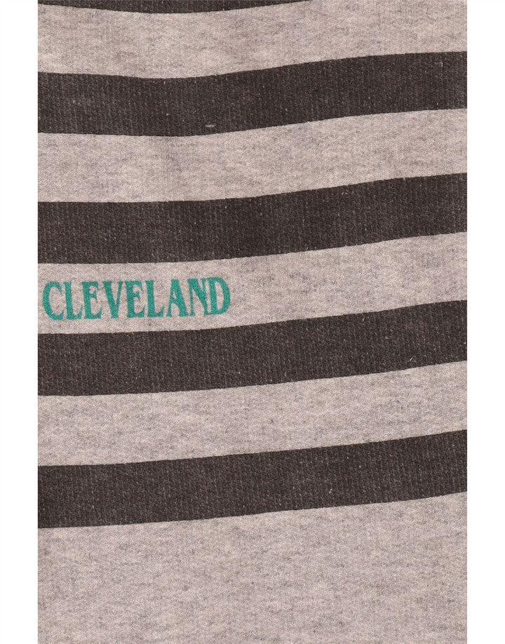 Vintage herre ærmeløs træningsdragt topjakke mellem grå stribet