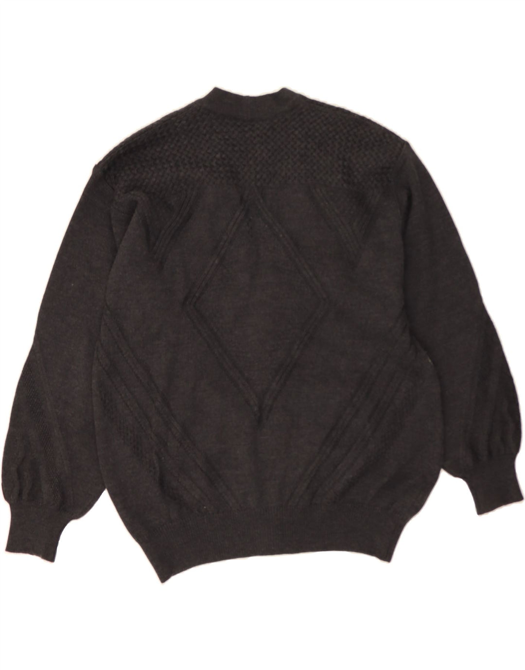 DALMINE Mens Cardigan Sweater IT 50 Medium Grey Colourblock Wool Vintage DALMINE and Second-Hand DALMINE from Messina Hembry 