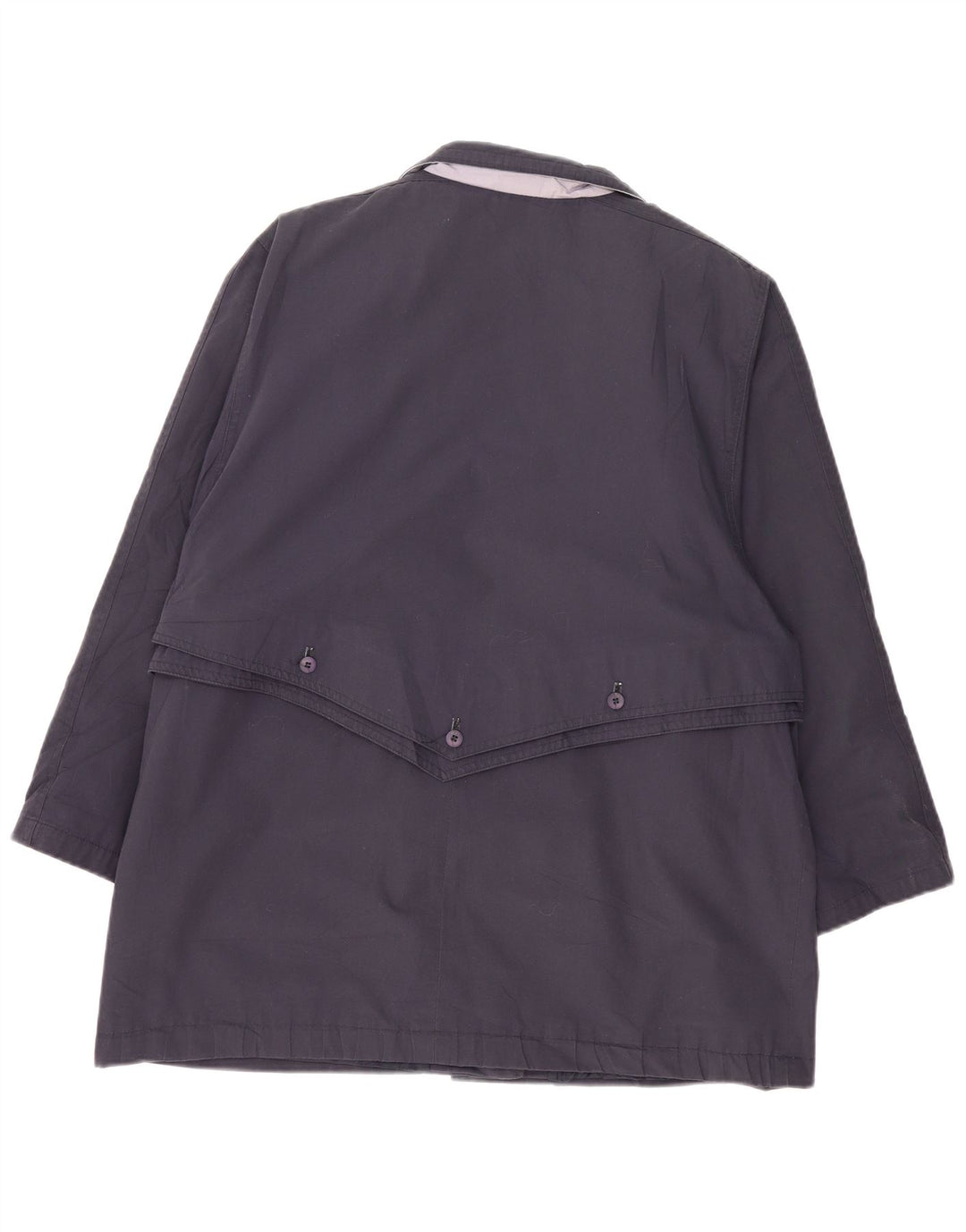 VINTAGE Utility-jakke til kvinder EU 46 XL Navyblå polyester