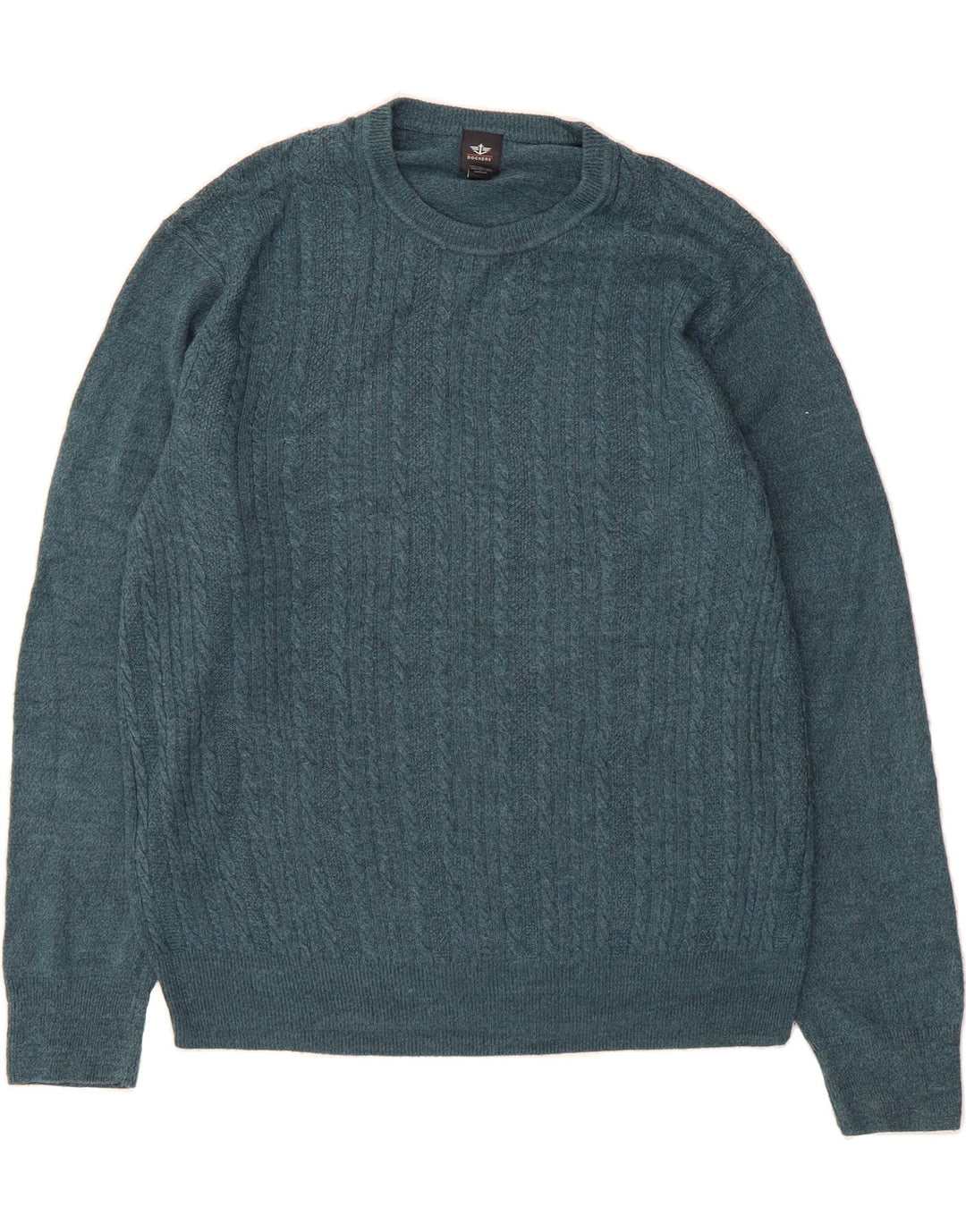 DOCKERS Mens Crew Neck Jumper Sweater Large Blue Acrylic Vintage Dockers and Second-Hand Dockers from Messina Hembry 