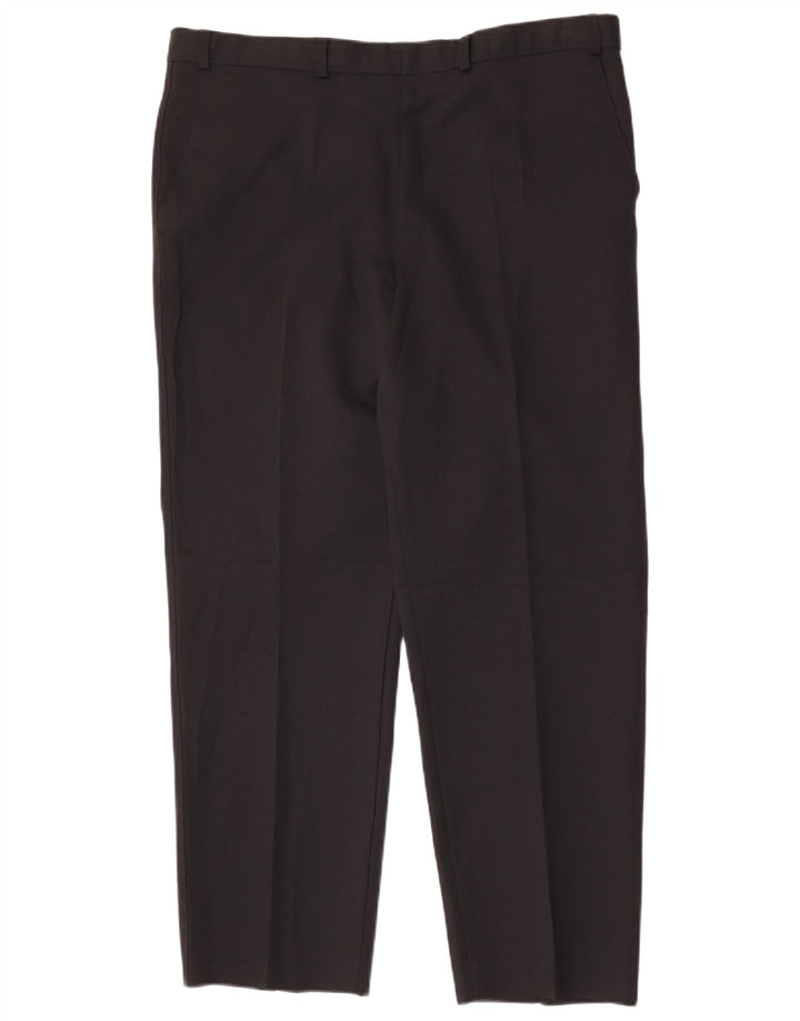 Marks & Spencer Straight Chino-bukser til mænd W38 L29 Sort polyester